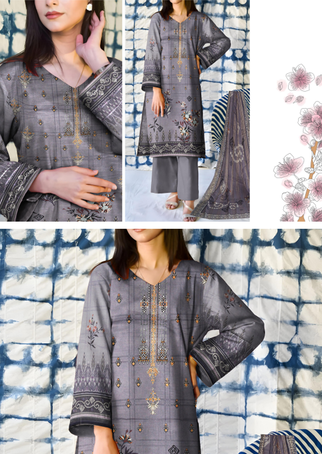 Embroidered Suits Digital Printing Summer Collections