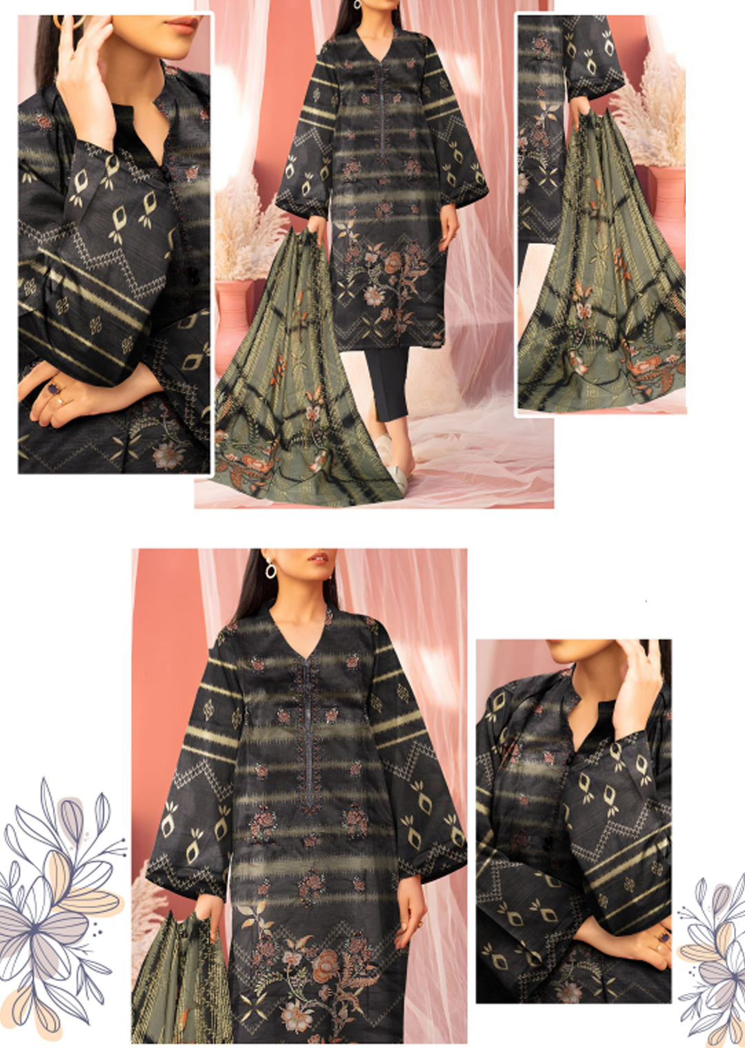 Embroidered Suits Digital Printing Summer Collections