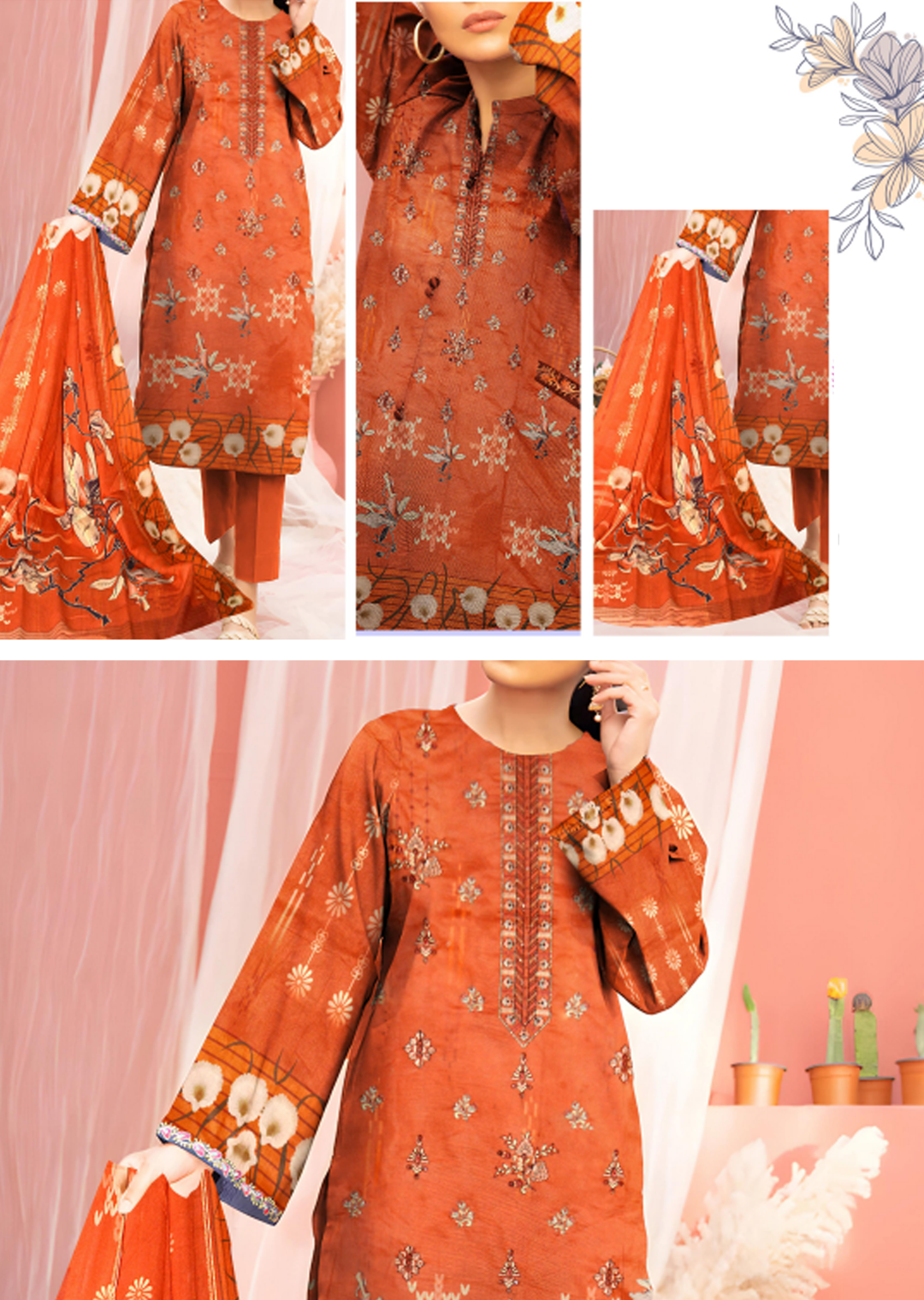 Embroidered Suits Digital Printing Summer Collections