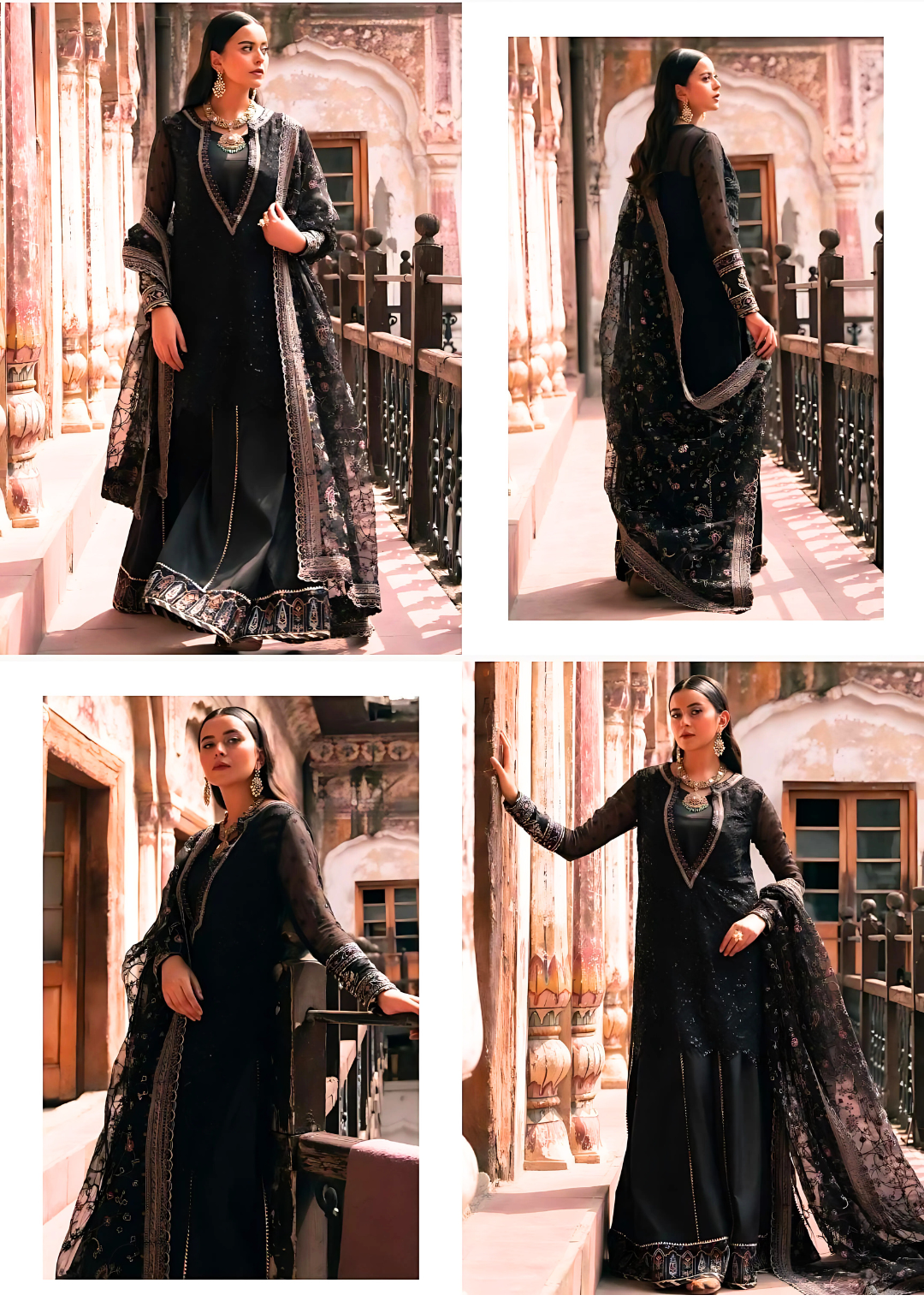 Embroidered Bemberg Chiffon
