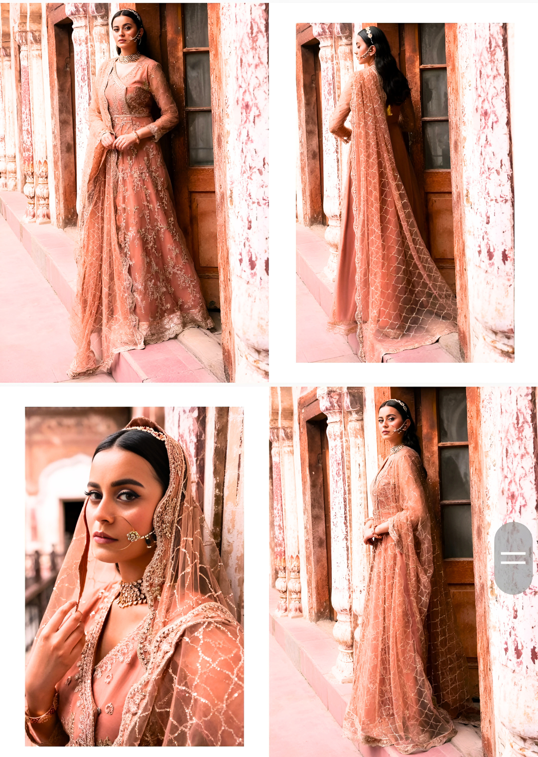 Embroidered Silk Net Stiched