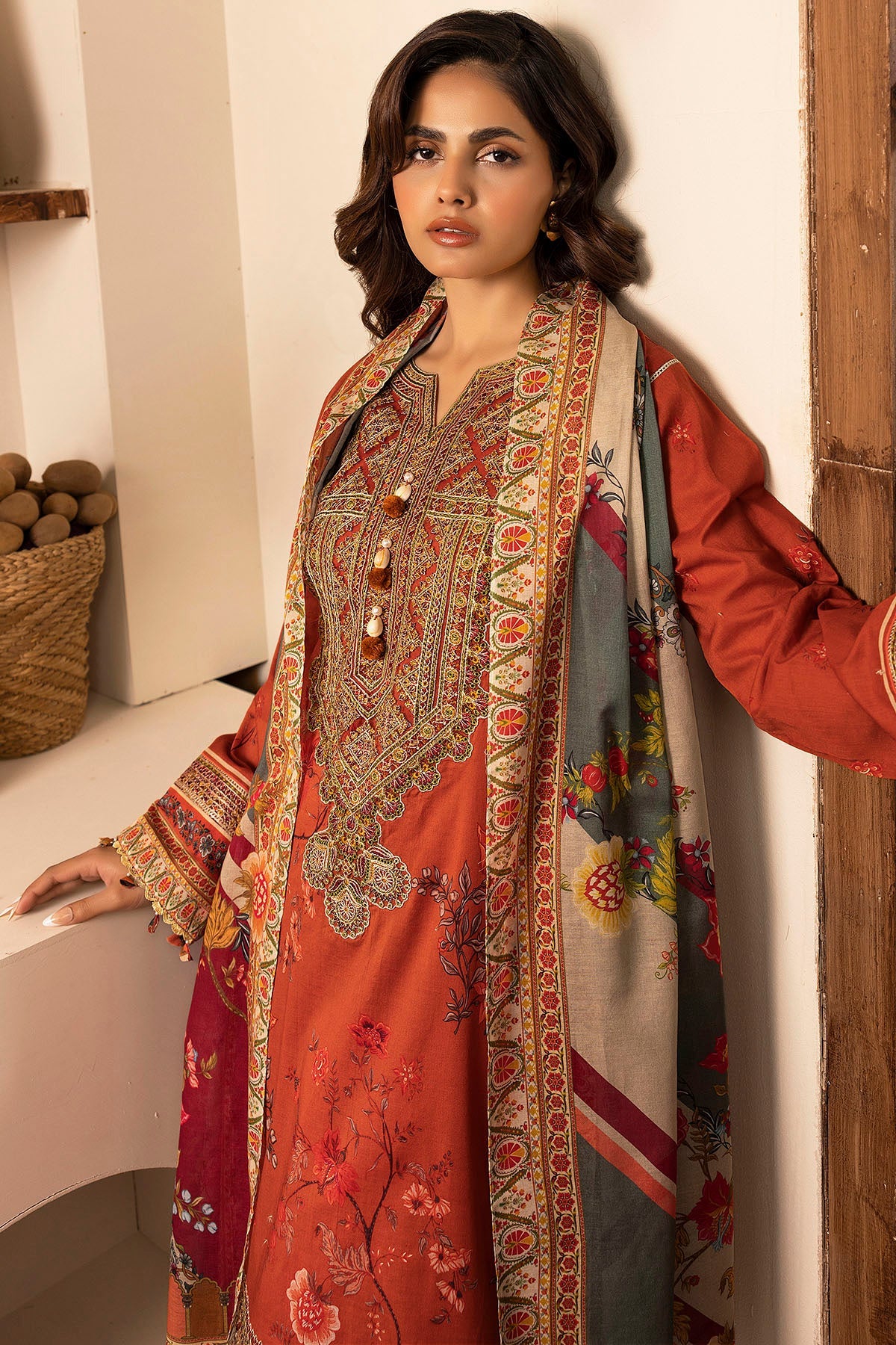 BRENNA DIGITAL PRINTED LAWN STITCHED