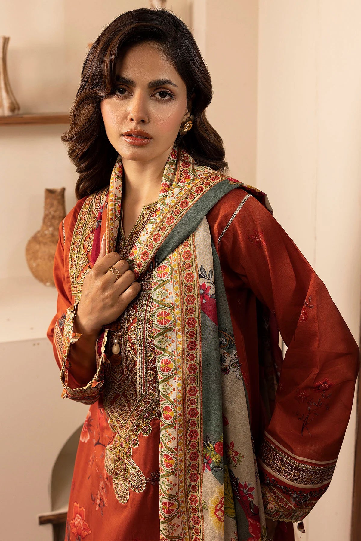BRENNA DIGITAL PRINTED LAWN STITCHED