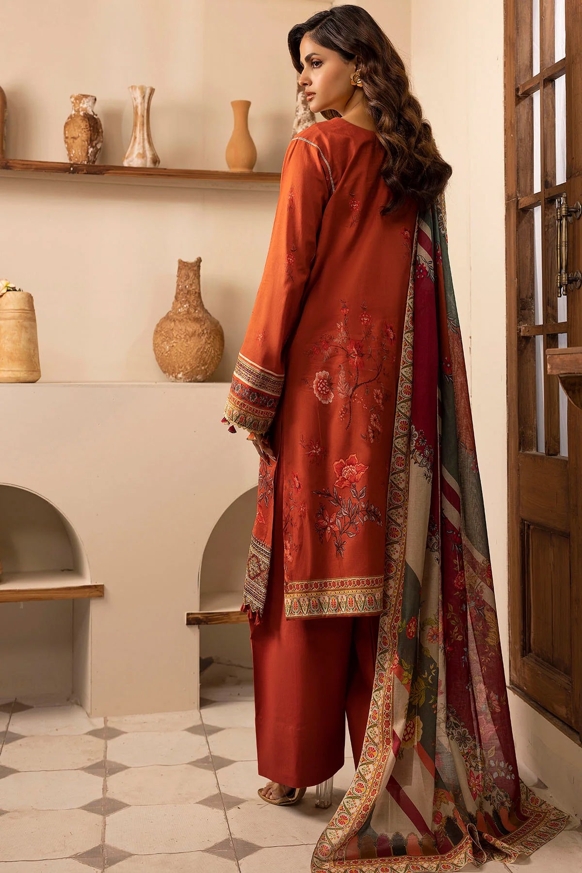 BRENNA DIGITAL PRINTED LAWN STITCHED