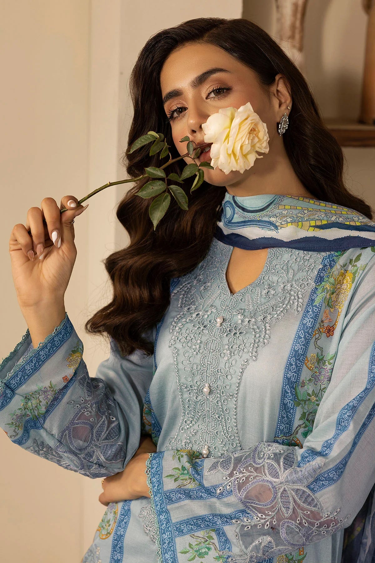 XYLA DIGITAL PRINTED LAWN STITCHED