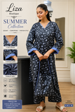 Dusty Blue Floral Printed Summer Co-Ord Set with Matching Tote Bag – Liza Boutique