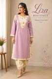 Lavender Floral Kurti & Printed Tulip Shalwar – Liza Boutique