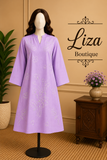 Lavender Embroidered Kurti – Liza Boutique