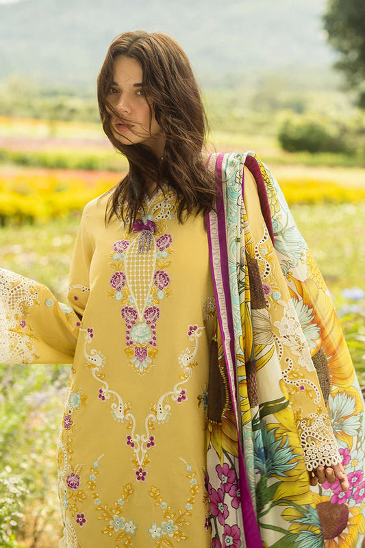 Faded Sunflower Lawn Stitched