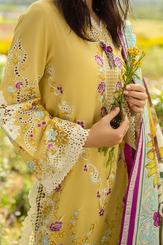 Faded Sunflower Lawn Stitched
